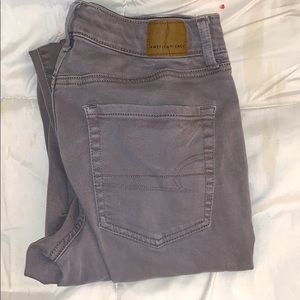 American Eagle Super Stretch Grey Skinny Jeans